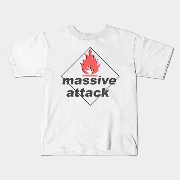 Massive Attack Fanart Kids T-Shirt by Wave Of Mutilation